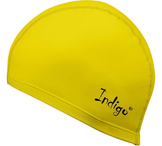 Шапочка для плавания INDIGO, ткань прорезиненная с PU пропиткой IN048 желтый 1