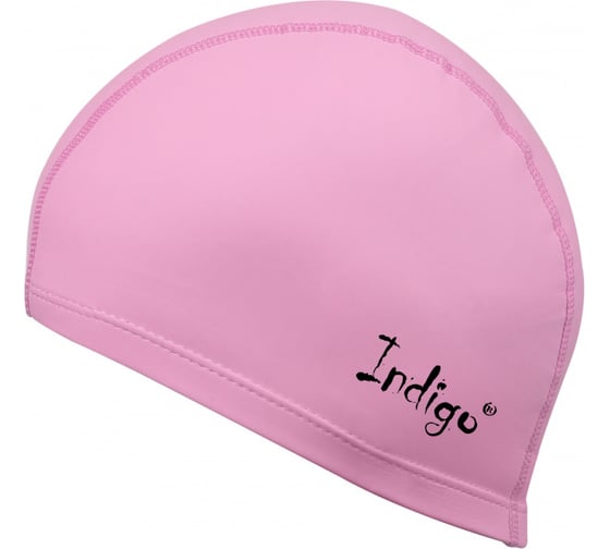 Шапочка для плавания INDIGO, ткань прорезиненная с PU пропиткой IN048 розовый 1
