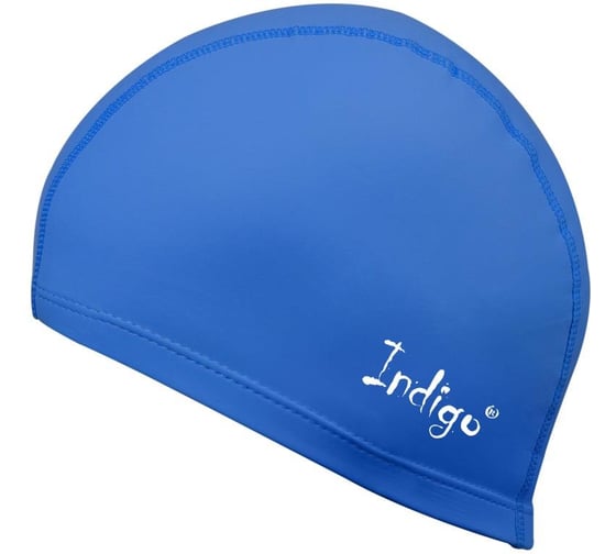 Шапочка для плавания INDIGO, ткань прорезиненная с PU пропиткой IN048 синий