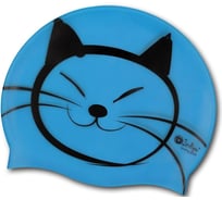 Детская силиконовая шапочка для плавания INDIGO Котик голубой SCCT508
