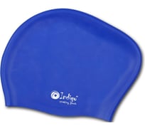 Силиконовая шапочка для плавания INDIGO, длинные волосы, синий 803 SC