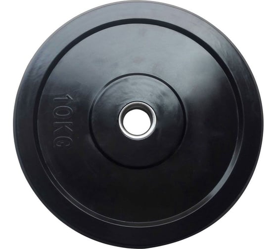 Бамперный диск для штанги Ecos 10 кг, черный 002832 1