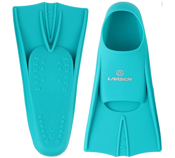 Ласты укороченные силиконовые Larsen 6975 бирюзовый 4690222183917