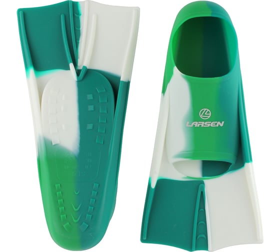 Ласты укороченные силиконовые Larsen F635 Green White 4690222183610