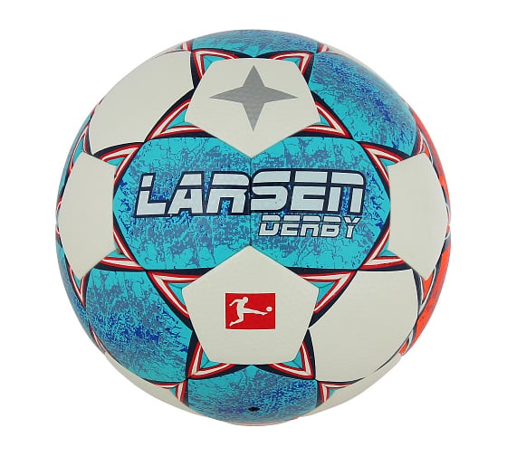 Мяч футбольный Larsen Derby White/Orange/Blue 4690222178654
