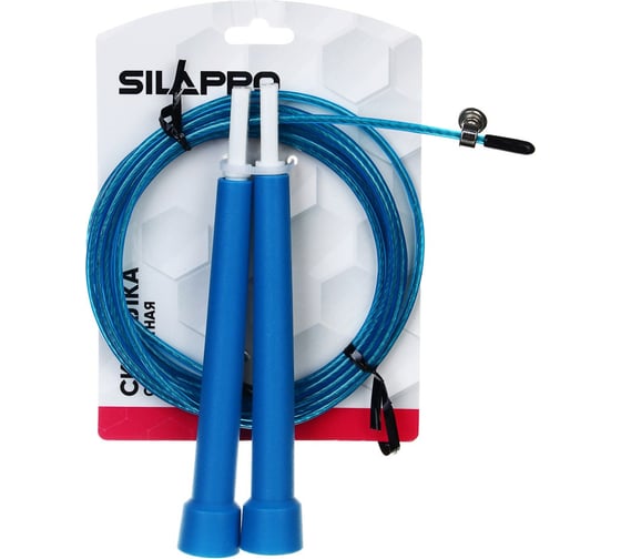 Скакалка скоростная SILAPRO 3м, d2.5 мм, ручка, PVC, сталь 190-015