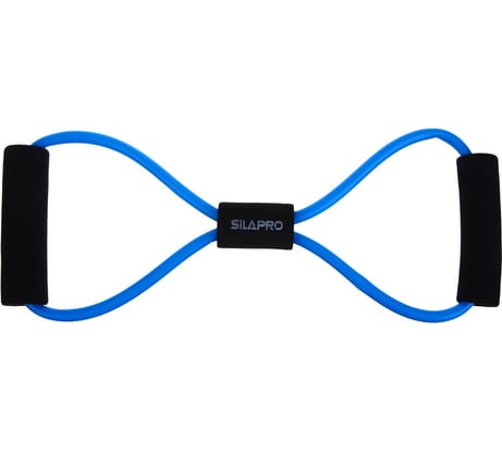Универсальный трубчатый эспандер "восьмерка" SILAPRO, 36 см, 12 кг, одинарный, латекс 197-003