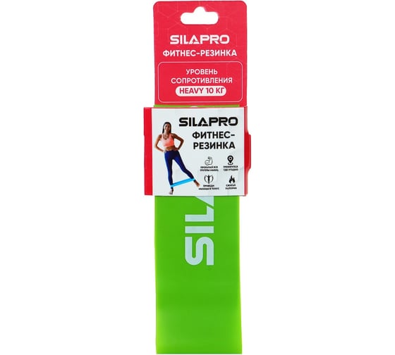 Фитнес-резинка SILAPRO, 30x5х0.05 см, нагрузка 10 кг, латекс 093-015