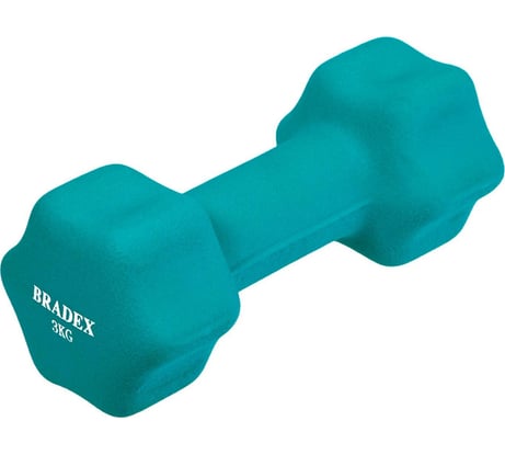 Неопреновая гантель BRADEX 3 кг, голубая SF 0543