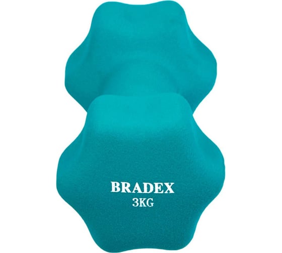 Неопреновая гантель BRADEX 3 кг, голубая SF 0543