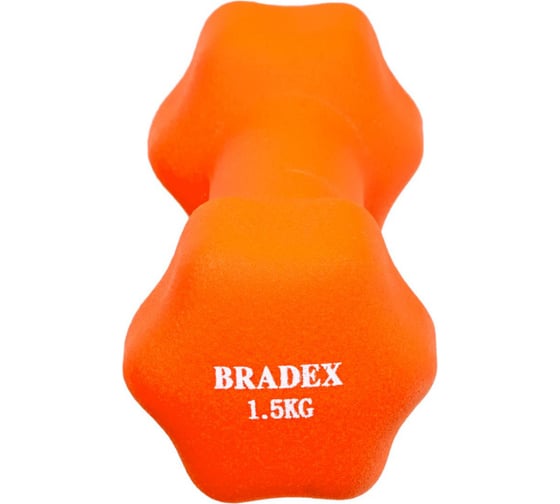 Неопреновая гантель BRADEX 1,5 кг, оранжевая SF 0541