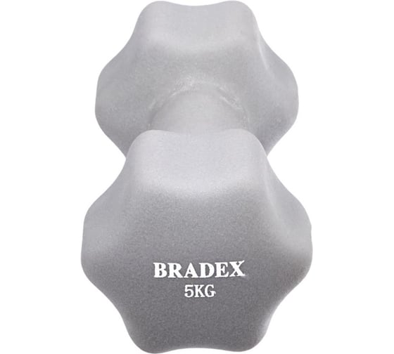 Неопреновая гантель BRADEX 5 кг, серая SF 0545