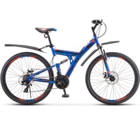 Велосипед STELS Focus MD 27.5" 21-sp V010, размер рамы 19", синий/неоновый красный LU083834