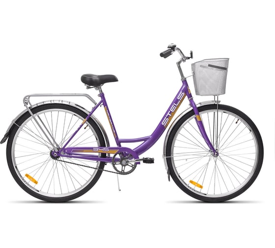 Велосипед STELS Navigator-345, 28", Z010, рама 20", фиолетовый/золотой LU076095 1