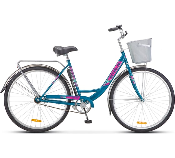 Велосипед STELS Navigator-345, 28", Z010, рама 20", бирюзовый/зелёный LU076783
