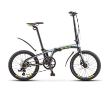 Велосипед STELS Pilot-680 MD 20" V010, чёрный/синий/зелёный LU080601