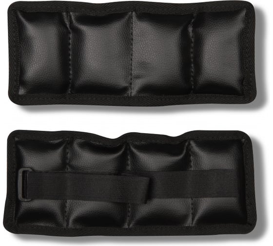 Утяжелители INDIGO ПРОФИ, кожзам, 2х0.2 кг SM-150 черный 0,2