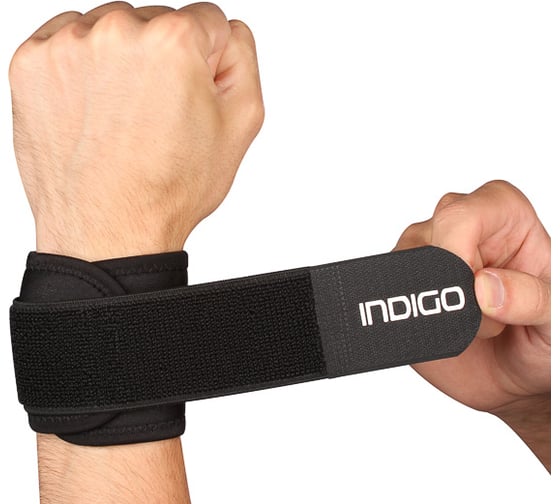 Неопреновый суппорт запястья INDIGO, универсальный, черный IN215