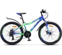 Велосипед STELS Navigator-450 MD 24" V030, размер рамы13", синий/неоновый_зелёный LU082897