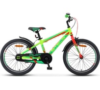 Велосипед STELS Pilot-250 Gent 20" V010, размер рамы 11", неон-зелёный/неон-красный LU078905