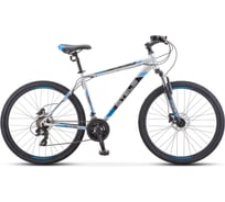 Велосипед STELS Navigator-700 MD 27.5" F010, размер рамы 19", серебристый/синий LU085152