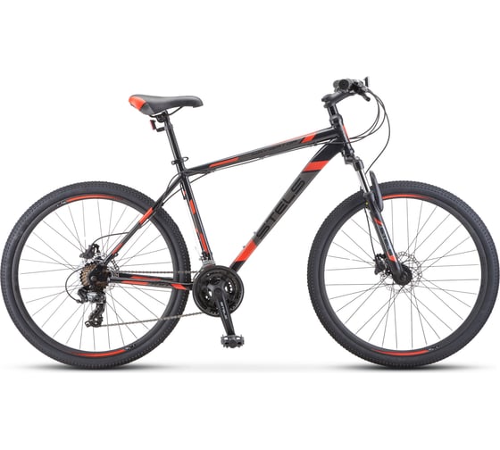 Велосипед STELS Navigator-700 MD 27.5" F010, размер рамы 17.5", чёрный/красный LU080653 1