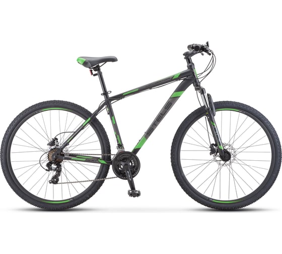 Велосипед STELS Navigator-900 MD 29" F010, размер рамы 19", чёрный/зелёный LU080688 1