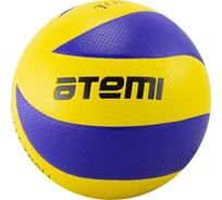 Волейбольный мяч ATEMI TORNADO, синтетическая кожа PVC, желтый/синий 00000098124