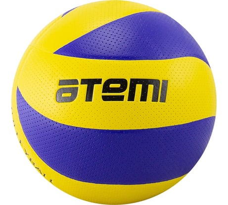 Волейбольный мяч ATEMI TORNADO, синтетическая кожа PU SOFT, желтый/синий 00000098119