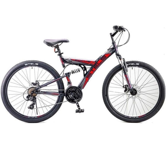 Велосипед STELS Focus MD 26" 21-sp V010, размер рамы 18", чёрный/красный LU073825