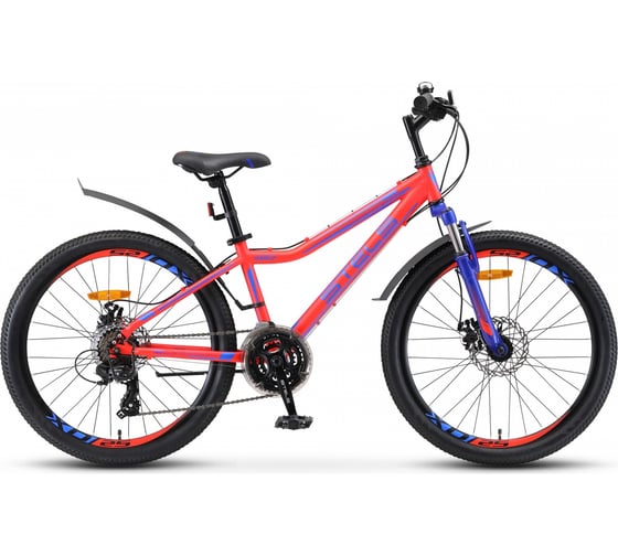 Велосипед STELS Navigator-410 MD 24" 21-sp V010, размер рамы 13", неоновый-красный LU078953