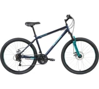 Велосипед ALTAIR MTB HT 26, рост 17, 2020-2021 г, темно-синий/бирюзовый RBKT1MN6P003