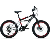Велосипед Altair MTB FS 20, 2021 г, рост 14", черный/красный, RBKT1F106003