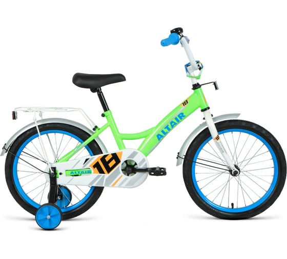 Велосипед Altair Kids 18, 2021 г, ярко-зеленый/синий 1BKT1K1D1003