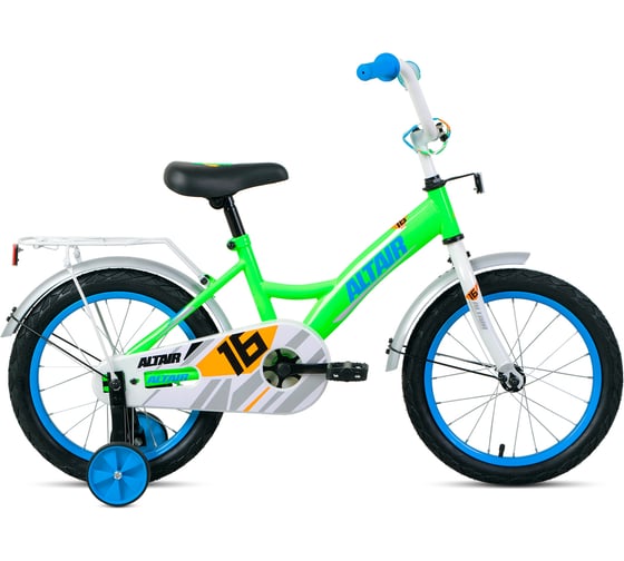 Велосипед Altair Kids 16, 2021 г, ярко-зеленый/синий 1BKT1K1C1003 1