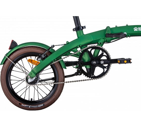 Велосипед BEARBIKE Budapest 16, 3 скорости, рост OS, зеленый RBKB0Y6G3003
