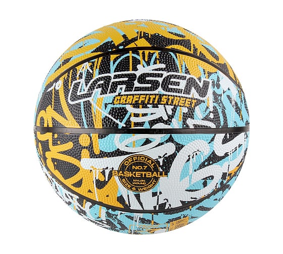 Мяч баскетбольный Larsen RB7 Graffiti Street Blue/Yellow 4690222183795