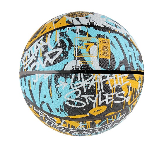 Мяч баскетбольный Larsen RB7 Graffiti Street Blue/Yellow 4690222183795