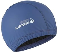 Шапочка плавательная Larsen Swim PU100 синяя 4690222181036