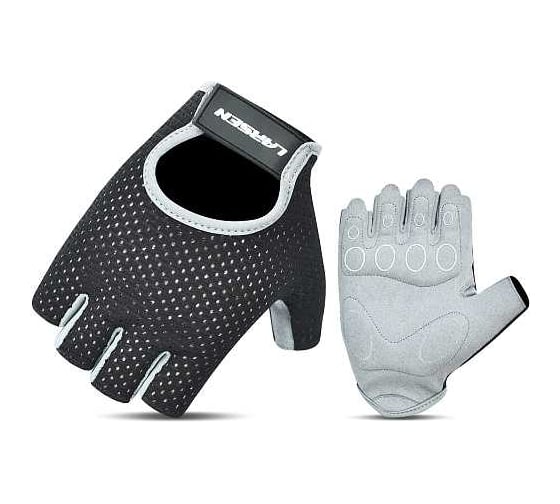 Перчатки для фитнеса Larsen 01-21 Black/Grey 4690222176766 1