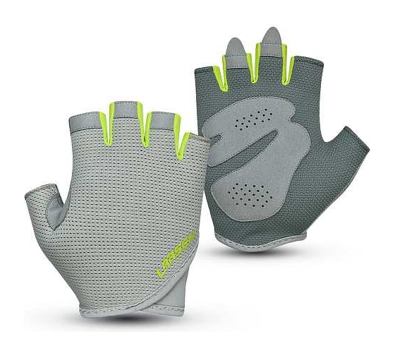 Перчатки для фитнеса Larsen 04-22 Grey/Lime 4690222180480