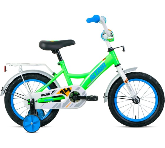 Велосипед ALTAIR KIDS 14, ярко-зеленый/синий 1BKT1K1B1003