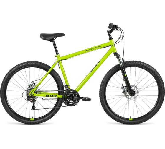Велосипед ALTAIR MTB HT 275 2.0 disc рост 19, зеленый/черный RBKT1M17G008 1