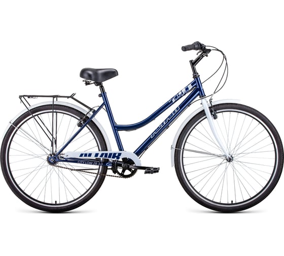 Велосипед ALTAIR CITY 28 low 3.0 28 3 скорости, рост 19, темно-синий/белый RBKT1YN83002 1