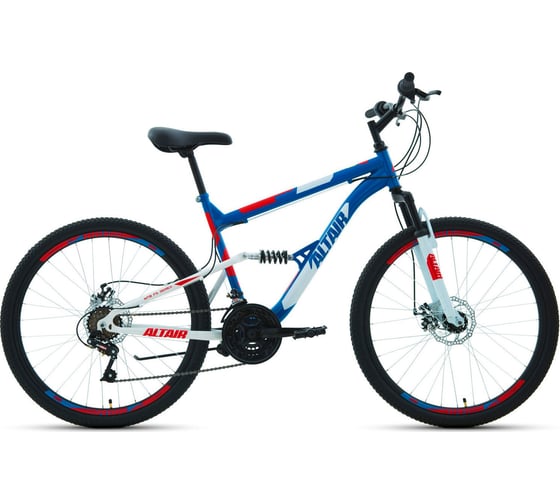 Велосипед ALTAIR MTB FS 26 2.0 disc рост 16, синий/красный RBKT1F16E014