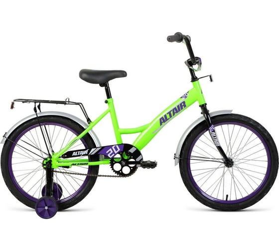 Велосипед ALTAIR KIDS 20 рост 13, ярко-зеленый/фиолетовый 1BKT1C101004