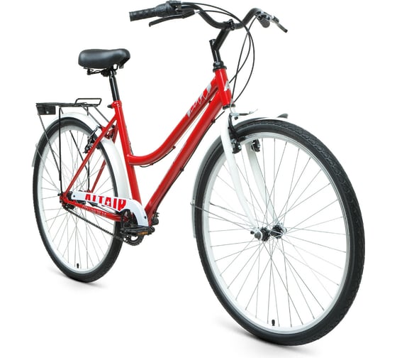 Велосипед ALTAIR CITY 28 low 3.0 28 3 скорость, рост 19, темно-красный/белый RBKT1YN83003