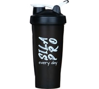 Шейкер спортивный SILAPRO 600 мл, 22х10 см, РР, нержавеющая сталь, черный 088-029