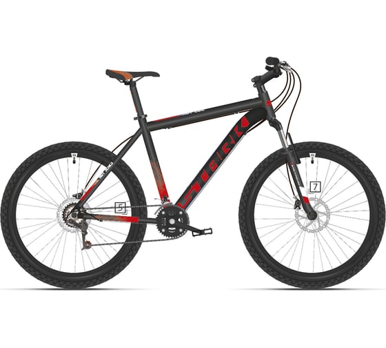 Велосипед STARK Indy 27.1 D, 2021 г., черный/красный, 16", HD00000659 1