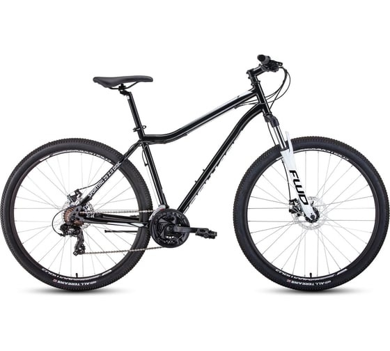 Велосипед FORWARD SPORTING 29 2.2 disc 29, 8 скоростей, рост 19, черный/белый RBKW1M19G017